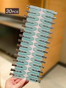 30pcs Women's Transparent Blue Hair Clips, Minimalist Style, Small Hair Clips, Alligator Clip Design, Female Hair Accessories, Hair Clips, Vacation Accessories, Suitable For Daily Casual And Outdoor Wear, Hair Accessories, Female Accessories., Hair Slide, Hair Barrettes, Head Accessories, Hairpin,Summer,Holiday,Travel,Festival,Party - Baby Blue - View 7