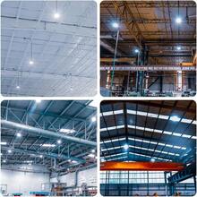 Lampara LED Industrial UFO 200W Temperatura de Color , 6000K, IP65, 24,000lm, Iluminación, Almacen, Fábricas y Naves Industriales - Negro - Ver 4