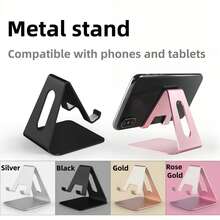 1pc Acrylic Cell Phone Stand, Portable Phone Holder, Clear Phone Stand For Desk, Compatible With Phone Android Smartphone, Pad, Tablet, Desk Accessories, Home & Office