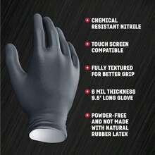 Steel Premium Industrial Nitrile Gloves, (Paquete de )(M (Paquete de 500) 500) - Tipo 5 - Ver 5