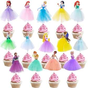Anna Princess Cake Toppers – Cute Cake Flags For Cupcakes & Cakes Perfect For Girls' Birthday Parties, Birthdays Themed Celebrations. Adorable Princess Design To Elevate Cake Displays, Ideal Party Decor. Must-Have Frozen Cake Supplies To Add Charm To Dessert Tables. Great For Making Any Cake The Highlight Of The Event!