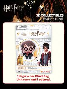 Warner Bros 官方授权哈利波特神秘3D人偶盲盒，1个装 - 随机包含哈利·波特、赫敏、罗恩、马尔福、斯内普、小天狼星·布莱克、伏地魔、多比，收藏装饰玩具，圣诞礼物，送给哈利波特粉丝和收藏家的温馨圣诞新年礼物