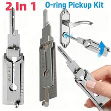 Stainless Steel Key Decoder 2 In 1 Precision Hook & Pick SS001 Lock Decoder O-Ring Pickup Maintenance Hand Kit Joint Press Kit Box Gear Wrench Trucking Repair Tool Car Accessories Cobalt Impact Hex Head Allen Set - 1 - 查看 10