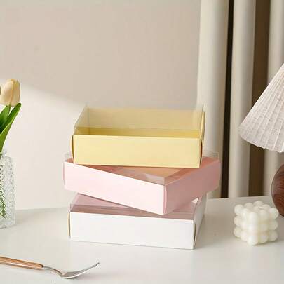 5/10 stuks transparante verpakkingen met grote capaciteit, geschikt voor verse en trendy Koreaanse en Franse gebakjes, desserts en afternoon tea, taartdozen/cupcakedozen, taartcontainers.