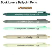 1/5/10pcs Readers Hobby Ballpoint Pens, Black Ink, Interesting Reading Quotes, Ideal For Librarians, Writers, Book Club Gifts, Suitable For Literary Parties, Student Stationery, Essential Student Supplies, Book Lover Pens, Reading Enthusiast Pens, Text Decoration, Book Themed Patterns, Refillable Ink System, Durable Plastic Body, Librarian Gifts, Stationery Supplies