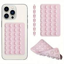 Silicone Suction Cup Phone Stand With 28 Independent Suction Cups, Reusable Double-Sided Holder For Makeup Fitness Shower Car Kitchen, Strong Grip Adhesive-Free Mount Compatible With All Smartphones, Perfect Gift For Birthday Family Friends