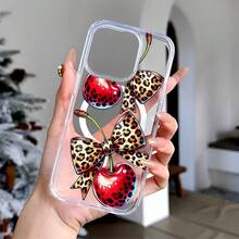 Kirsche mit Leopardenmuster. Magnetschnellladung. Kompatibel mit iPhone 17, 16, 15, 14, 13, 12 und 11 Pro Modellen. Kompatibel mit  S22, S23, S24 und S25 Plus Ultra Serienmodellen.  Handyhülle. Stoßfest, anti-fingerprint, rutschfest und kratzfest, wodurch sie leicht zu transportieren ist. Sie hat auch starke magnetische Haftung und kann mit einer magnetischen Halterung verwendet werden. Es ist das perfekte Geschenk für Familie, Freunde, Freund oder Freundin. Ideal für Geburtstage, Weihnachten, Ostern, Valentinstag und andere Feiertage - perfekt für alle Anlässe.