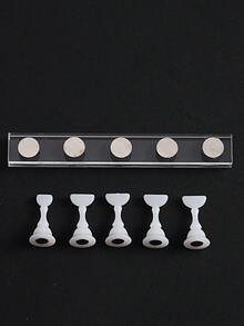 5pcs/Pack Magnetic Nail Art Practice Base & Display Board, Reusable For Nail Tips, Ideal For Beginner Training And Nail Salon Display, Sturdy Practice Stand - Multicolor - View 14