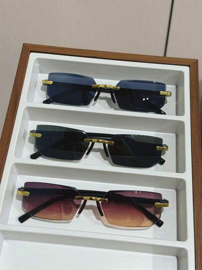 3pcs Unframed Square Casual, Beach, Fishing, Cycling, Party, Vintage Street SEyeglassesasses, Unisex Fashion