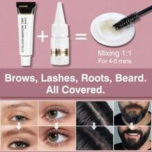 睫毛染色套装，即刻眉睫染色，自然效果，持久4周，居家DIY，新手也能轻松上手，7毫升黑色，价格实惠，情人节礼物，旅行必备，房间装饰，情人节礼物，便宜好物，房间装饰，1美元商品，度假必备，女士礼物，卧室装饰，情人节，99美分 - 黑色 - 查看 5