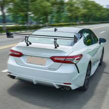 GT Wing Car Spoiler, 53.1 Inch Universal Spoiler With Double Deck, Adjustable Lightweight Aluminum, Car Rear Spoiler Wing, Racing Spoiler BGW/JDM Drift Black - Double Layer Long Bracket Without Holes - View 1