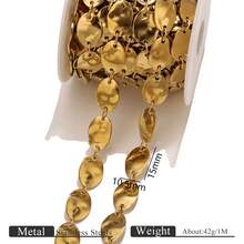 1m Stainless Steel 18K Gold-Plated Flower And Heart Multi-Element Handmade Chain Chains DIY Charm Jewellery Making Chain Stainless Steel Chain Woman's Stainless Steel Jewellery Making Accessories Stainless Steel Ladies' Jewellery Accessories Accessories Suitable For Ladies' Daily Wear - Chain - View 16