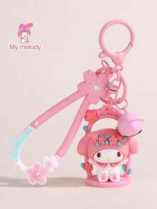 Sanrio 1pc Sanrio Sakura Swing Keychain, Kuromi/My Melody Precious Keychain Pendant - Multicolor - View 4
