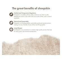 Sheepskin Long Hair 2x3 Ft | Bedside Rugs For Bedrooms, Sofa, Chair Or The Dining Table | Each Sheepskin Rug Isand Created By Nature | Small Fluffy Rug In Color Beige - Multiwarna 837 - View 3