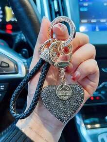 Valentine's Day Gift Heart Keychain Wristlet Bling Keychains For Women Key Chain For Car Keys Purse Charms Handbag Backpack Accessories Engagement Wedding Birthday Party Gift - Nhiều màu - Xem 2
