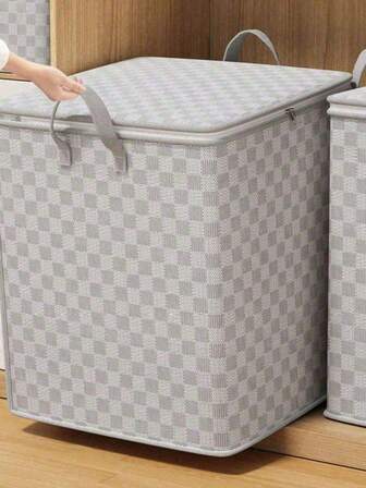 带手柄的可折叠衣物收纳，大容量收纳，透气衣柜，带手柄和拉链的衣物收纳盒，加固便携式收纳袋，用于存放毯子、床上用品、节省空间的衣柜整理器、卧室、家庭、宿舍、棉被以及用于脏衣服和干净衣服的洗衣篮、玩具