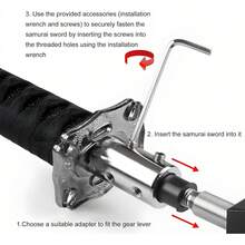 Samurai Sword Shift Kb, Automotive Katana Manual Transmission Gear Shift Handle, Universal Aluminum Alloy Stick Shift Kb For Most Manual Vehicles, Car Accessories (Black) - 紅色 - 查看 3