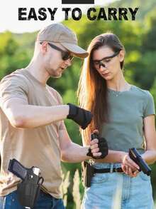 通用女士隐蔽式枪套及替换零件 - 左右手通用内/外腰带尼龙枪套，配有隐蔽式腰带夹和可选弹匣袋，可调节松紧度，快速拔枪；适用于紧凑型和超紧凑型手枪，加固缝线 - 非常适合日常携带/隐蔽携带、靶场训练、战术、安保和执法用途，枪支、狩猎装备，成人圣诞礼物 - 彩色 - 查看 7