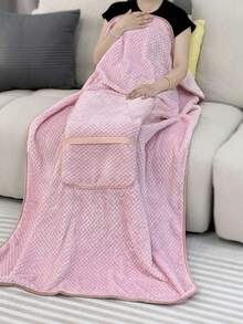 1pc Travel Blanket & Pillow Set, Premium Soft Multi-Functional Travel Blanket, Resting Blanket, Premium Textured Travel Pillow, Storable In Carry-On Luggage & Backpack, Easter Gift, Travel Pillow, Travel Accessories, Suitable For Car, Plane, Airport, Camping, Travel Essential - Multicolor - View 2