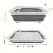 A Foldable Tableware Drying Rack With A Tableware Rack, Specially Designed To Save Space In Homes, RVS And Camping - This Plastic Plate Rack Is Perfect For Travel Trailers And RVS. - Multicolor - View 2