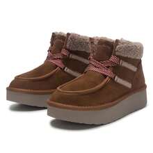 Skechers Women's Casual Shoes, KEEP COZY Ladies' Casual Winter Boots, Wheat Ear + Shoelace Design, Soft & Comfortable High-Top Fleece Boots, 169142-CSNT - Maroon - View 3