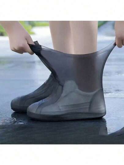 Cubiertas de zapatos de látex impermeables y antideslizantes, reutilizables, con protección impermeable, cubiertas de botas de lluvia de látex para exteriores impermeables que se pueden reutilizar para la prevención de la lluvia. Múltiples colores para elegir, cubiertas de zapatos de silicona a prueba de lluvia y arena, cubiertas de zapatos impermeables de silicona, cubiertas de zapatos para días lluviosos, botas de lluvia antideslizantes reutilizables (adecuadas para tallas 34-45) - Para días lluviosos, regalo del Día del Padre