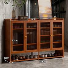 Zapateros Modernos Zapatero Organizador Madera Bambú 97 Cm | Zapateros multifuncionales organizador para hogar | Ideal para apartamentos de alquiler, superficie de bambú fácil de limpiar, guarda zapatos + calcetines, limited stock en gran promoción - Marrón - Ver 2