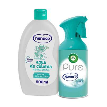  Nenuco Agua de Colonia 500 ml + Air Wick Ambientador Spray Aroma Nenuco | Frescura Duradera | Neutraliza Olores | Fragancia Original