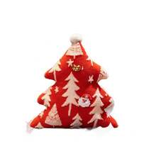 Weihnachtskissen |   Plüschtier-Optik + Stickmuster |   Tannenbaum-Design |   Partydekoration & Wohnkissen