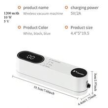 Portable 2-In-1 Digital Display Vacuum Sealer + Bag Sealer, Very Suitable For Various Food Preservation Vacuum Machine / Plastic Sealer, Simple Operation, Suitable For Dry, Wet, Powder Food Vacuum Preservation Machine, Kitchen Appliances - Multicolor 1 - View 12