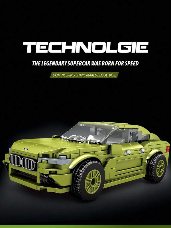 Juguetes de modelo de coche de carreras, juguetes de bloques de construcción, coches deportivos de bloques de construcción, serie de coches deportivos, adecuados para adultos, modelos de coches de bloques de construcción a escala 1:14 para adultos, modelos de colección y exhibición para aficionados, coches de juguete, ideal como regalo para cumpleaños, Halloween y Navidad, para coleccionar y decorar el hogar.