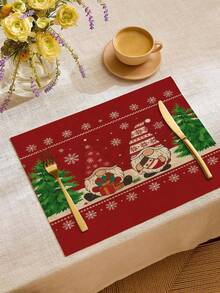 1 pièce Chemin de table lutin de Noël, Chemin de table décoratif de Noël, Chemin de table aspect lin de Noël, Chemin de table, Chemin de table, 1 pièce Chemin de table, 4 pièces Sets de table, 1 pièce Housse de coussin, 3 produits disponibles, Décoration saisonnière d'intérieur/extérieur pour l'hiver, Décoration de Noël pour la maison, Décoration de chambre de Noël, Décorations de fête de Noël