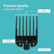 10PCS Clipper Guards Set For Most Clippers And FX870 Clipper Guides Replacement - 1/16inch To 1inch - Multicolor - View 4