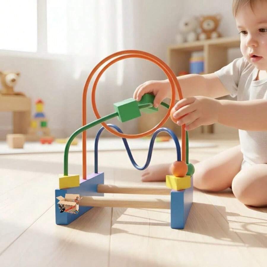 Educational Educational Toy In Wooden Wire Size M Roller Coaster - Nhiều màu - Xem 1