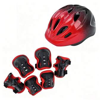 儿童可调节，适合 5-10 岁男孩女孩、幼儿运动防护装备套装，膝盖护肘护腕，适合骑行滑板车