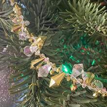 1 قطعة (تقريبًا 5 متر) حبل ملتف إكليل عيد الميلاد مع خرز أكريليك، إكليل عيد الميلاد للتعليق، مناسب لشجرة عيد الميلاد والمدفأة والنافذة والزفاف وديكور الحفلات، ديكور منزلي داخلي وخارجي - متعدد الألوان - مشاهدة 8