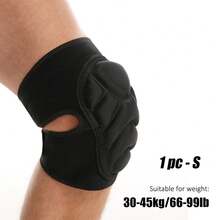 1pc Sponge Shock-Proof Knee Pads, Knee Joint Support Sleeve, Knee Compression Wrap, Suitable For Soccer, Volleyball, Skiing, Cycling Gym Accessories Knee Support - Black - View 13