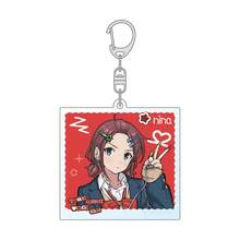 Llavero acrílico de la banda de chicas Cry Latest, con diseño de mano en señal de victoria, con las integrantes Nina, Subaru, Tomo y Momoka, llavero de anime lindo, accesorio para bolso y mochila, regalo coleccionable para fans de GBC