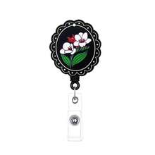 1pc Flower Pattern Retractable Clip-On ID Badge Holder For Teachers And Students - Multicolor - View 10