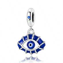 S925 Silber-plattierte Böser Blick Perlen Accessoires, personalisierter Glücksbringer zum Selbermachen, ein Geschenk voller Schutzwirkung, lässt dich einen einzigartigen, mysteriösen und modischen Stil tragen. Geeignet für Halloween, Weihnachten