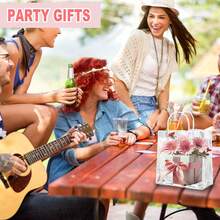 Set de 40/50 bolsas transparentes de PVC a prueba de agua, para regalo, bolsa de compras, bolso perfecto para bodas de damas, fiestas y regalos de festivales, aprobado para estadios, bolsa transparente y clara a prueba de agua para mujeres, perfecta para verano, vacaciones y playa, bolsas de regalo de Navidad. - Transparente - Ver 6