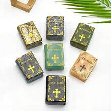 Random 1PC Bible Carving Decoration, Gemstone Jewelry, Glitter, Easter Gift, Women Gift, Girlfriend Gift, Halloween Gift, Christmas Gift, Home Decoration, Party Decoration, Crystal Ornaments, Table Decoration - Multicolor - View 6