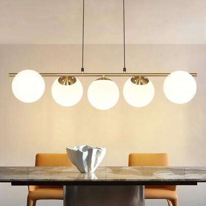 GBLY Lámpara colgante para mesa de comedor moderna - Lámpara colgante de cristal E27, lámpara de comedor dorada, lámpara de mesa de comedor vintage ajustable en altura de 150 cm para comedor, sala de estar, barra, mostrador I sin fuente de luz