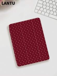 1 件简约纯色波尔卡圆点图案平板电脑保护壳，兼容 Apple 兼容 iPad 10.2 英寸 / 兼容 iPad Pro 11 英寸 2020/2021、Apple (A16) 11 英寸第 11 代 2025、Apple 第 9/10 代、Apple Air 4th 10.9、Galaxy Tab S6 Lite 10.4，防摔，带笔槽，支持睡眠/唤醒，送给朋友和家人的浪漫礼物 - 彩色 - 查看 4