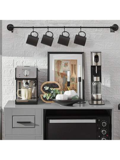 SoBuy Sideboard On Wheels Kitchen Trolley Microwave Cabinet Storage Dresser Approx. 88.5 89 40 Cm FSB78 view 8