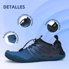 BexpAudpot Zapatos de Agua para Hombre y Mujer, Zapatos Acuáticos Descalzos Transpirables de Secado Rápido para Nadar, Pplaya, Surf, Vadeo, Yoga - azul - Ver 7