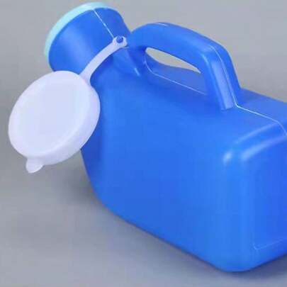 1pc Thick & High Capacity Men's Glow-In-The-Dark Portable Urinal With Screw Cap, Large Diameter, Resin Material