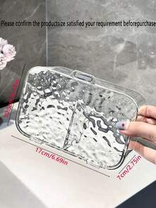 1pc/Bathroom Wall Mounted Storage Rack, Transparent Dustproof, Thickened , Bathroom Shelf, Cosmetic Storage Rack, Bathroom Storage And Organisation Rack, Suitable For Cosmetic Pads, Lipstick, Swabs, Toiletries Storage, Bathroom, Toilet, Mirror Cabinet Storage, Dorm Room