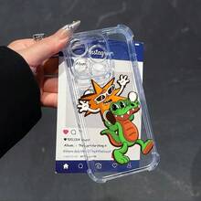 The Star Figure Sporting Orange Glasses Is The 'Crazy Rabbit' Phone Cover Designed For Iphone X, XR, 7, 8, 11, 12, 13, 14, 15, 16, And 17 Pro Max, Featuring A Non-Slip Design And A Straightforward Anti-Dirt Case. - Clear - View 4
