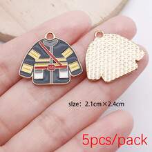 5/10 piezas Accesorios de aleación esmaltada de bricolaje Colgantes de extintor de incendios para pulseras, llaveros y adornos decorativos.